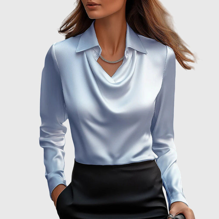 Brooklyn – Elegant satinlook bluse