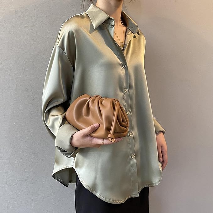 Monroe – Bluse i satinlook