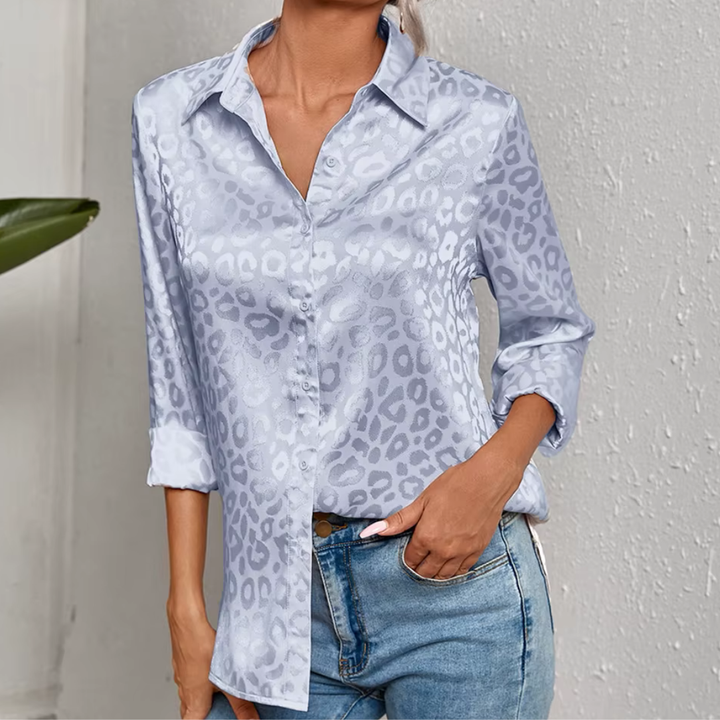 Amara – Bluse i satinlook