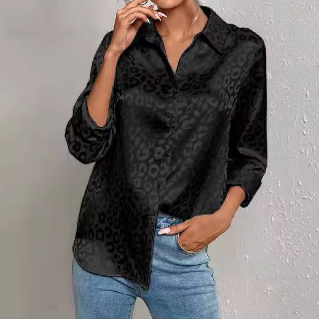 Amara – Bluse i satinlook