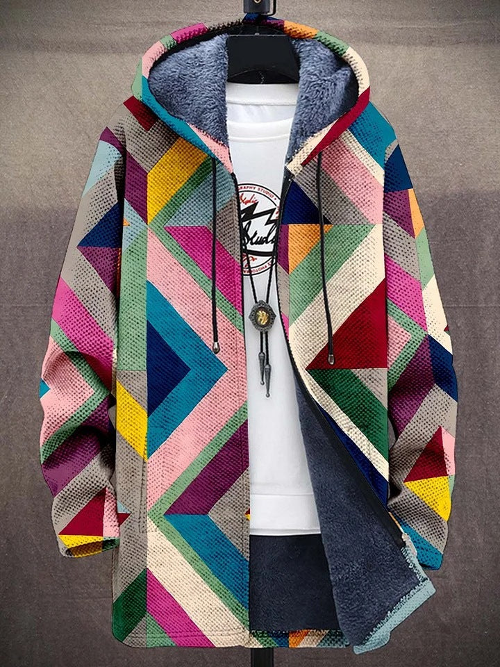 Nadia – elegant lang cardigan med kunstnerisk mønster