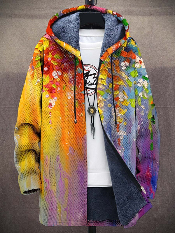 Flavia – elegant lang cardigan med kunstnerisk mønster