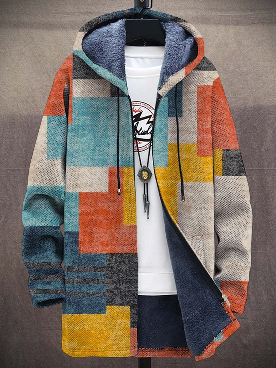 Flavia – elegant lang cardigan med kunstnerisk mønster