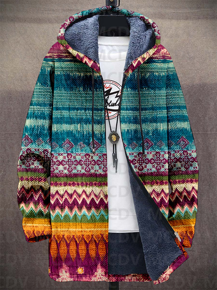 Anissa – elegant lang cardigan med kunstnerisk mønster