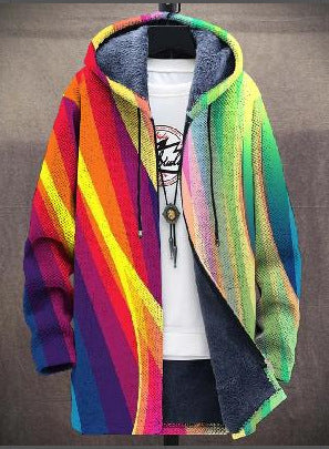 Daria – elegant lang cardigan med kunstnerisk mønster
