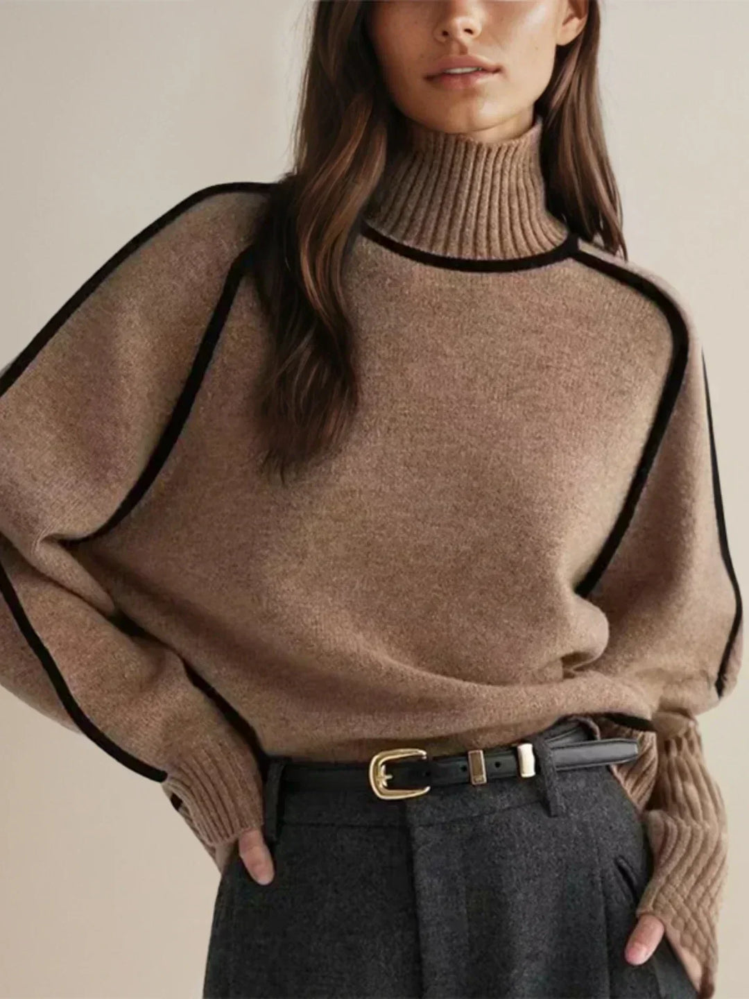 Donna | Elegant Rullekrave Trøje