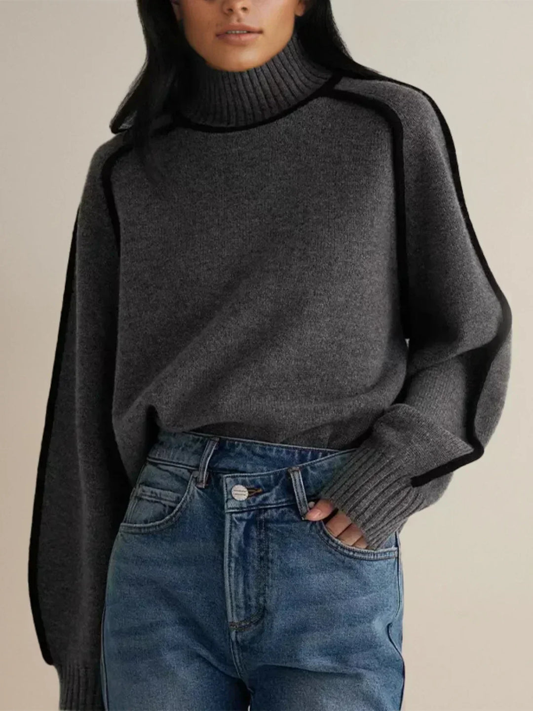 Donna | Elegant Rullekrave Trøje