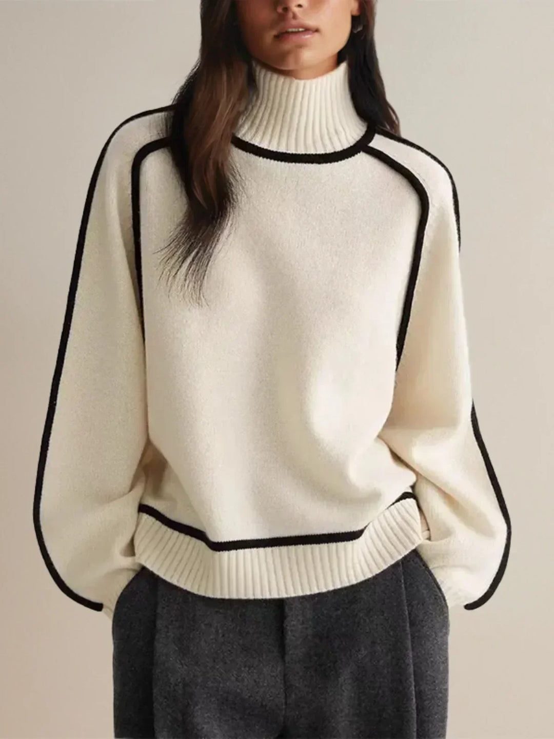 Donna | Elegant Rullekrave Trøje