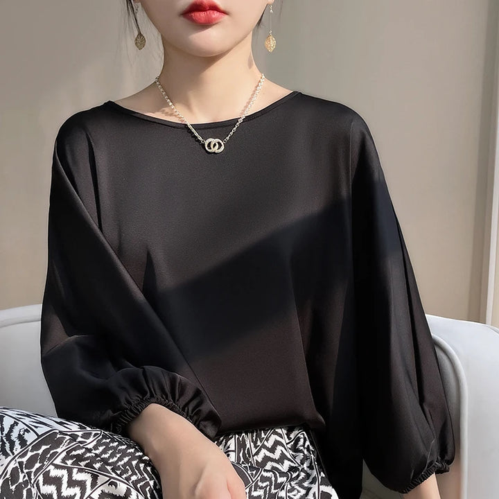 Sienna – Skjorte i elegant satinlook