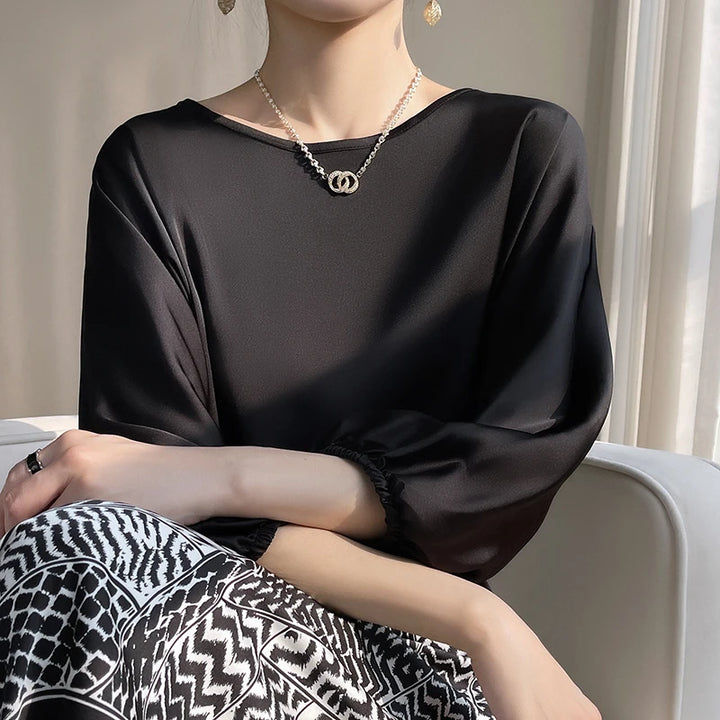 Sienna – Skjorte i elegant satinlook