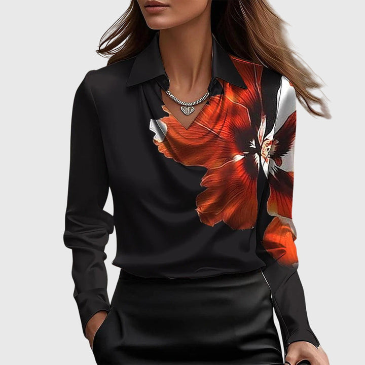 Brooklyn – Elegant satinlook bluse
