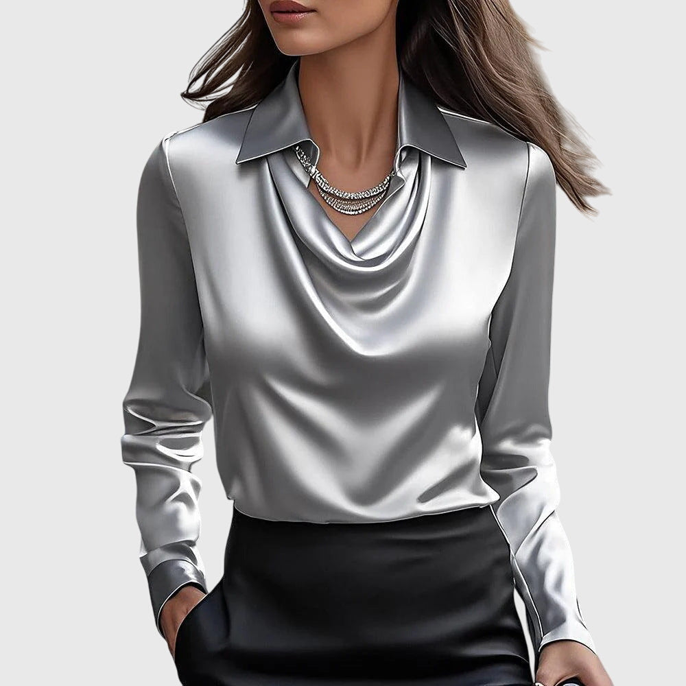 Brooklyn – Elegant satinlook bluse