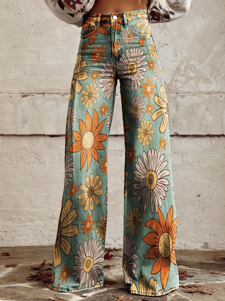 Cirilla - Blomstrede boho-bukser
