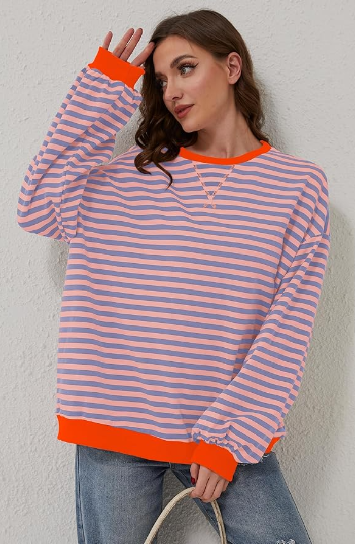 Kelly - Stribet oversized sweater