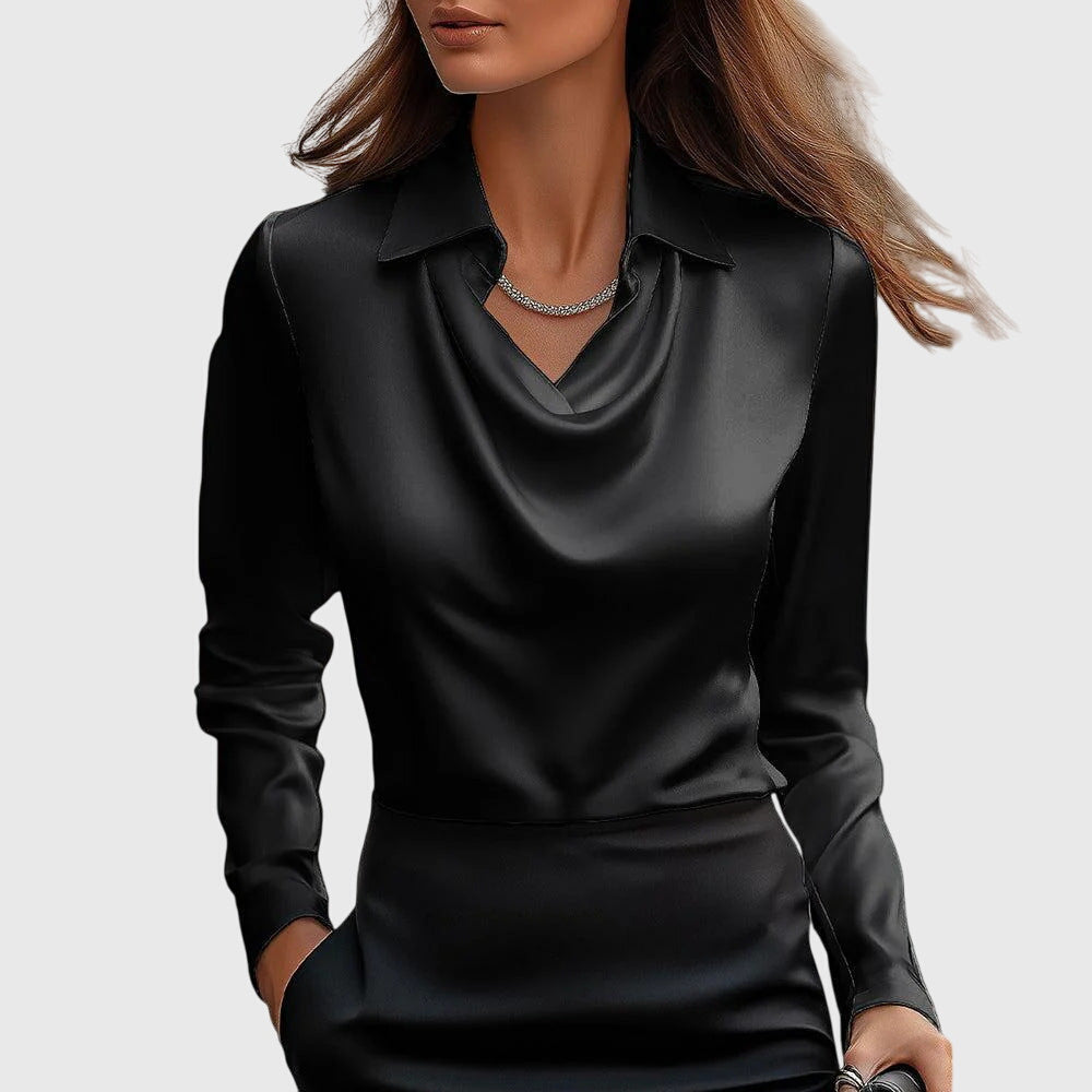 Brooklyn – Elegant satinlook bluse
