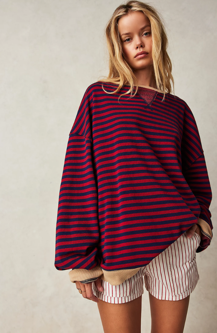 Kelly - Stribet oversized sweater