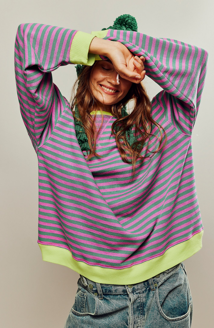 Kelly - Stribet oversized sweater