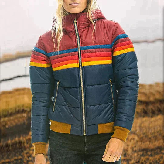 Rosa - Retro jakke med hætte