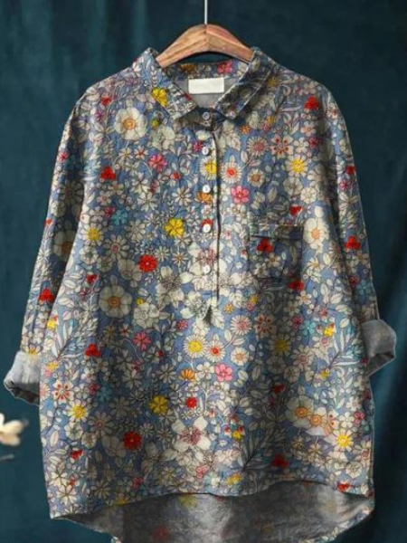 Astrid - Elegant blomstret bluse