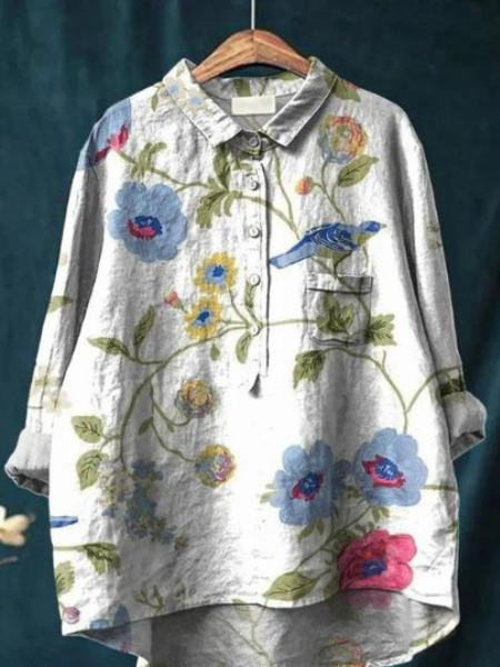 Astrid - Elegant blomstret bluse
