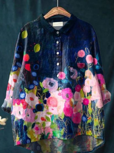 Astrid - Elegant blomstret bluse