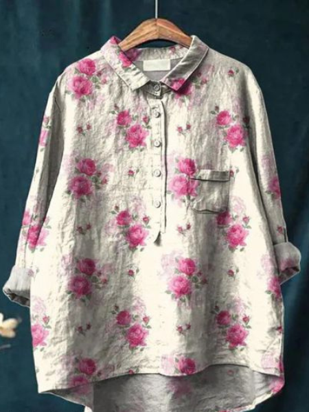 Astrid - Elegant blomstret bluse