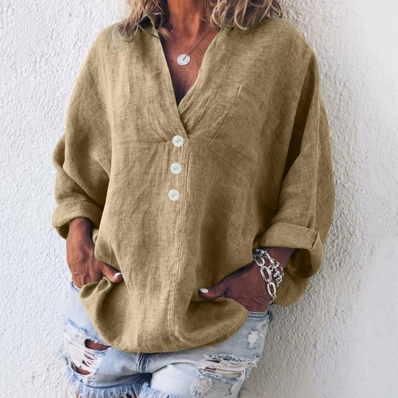 Mariel - Stilfuld pullover i bomuld og hør