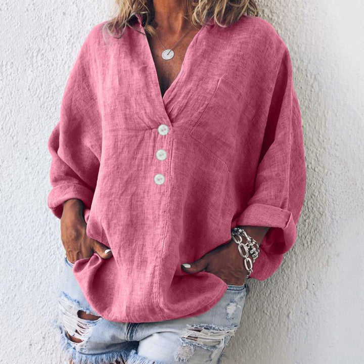 Mariel - Stilfuld pullover i bomuld og hør